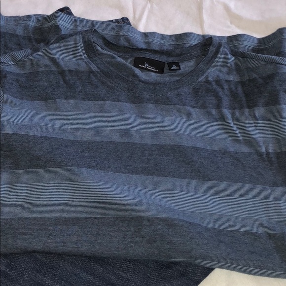 2/$15 MENS Marc Anthony striped blue shirt - Picture 3 of 3